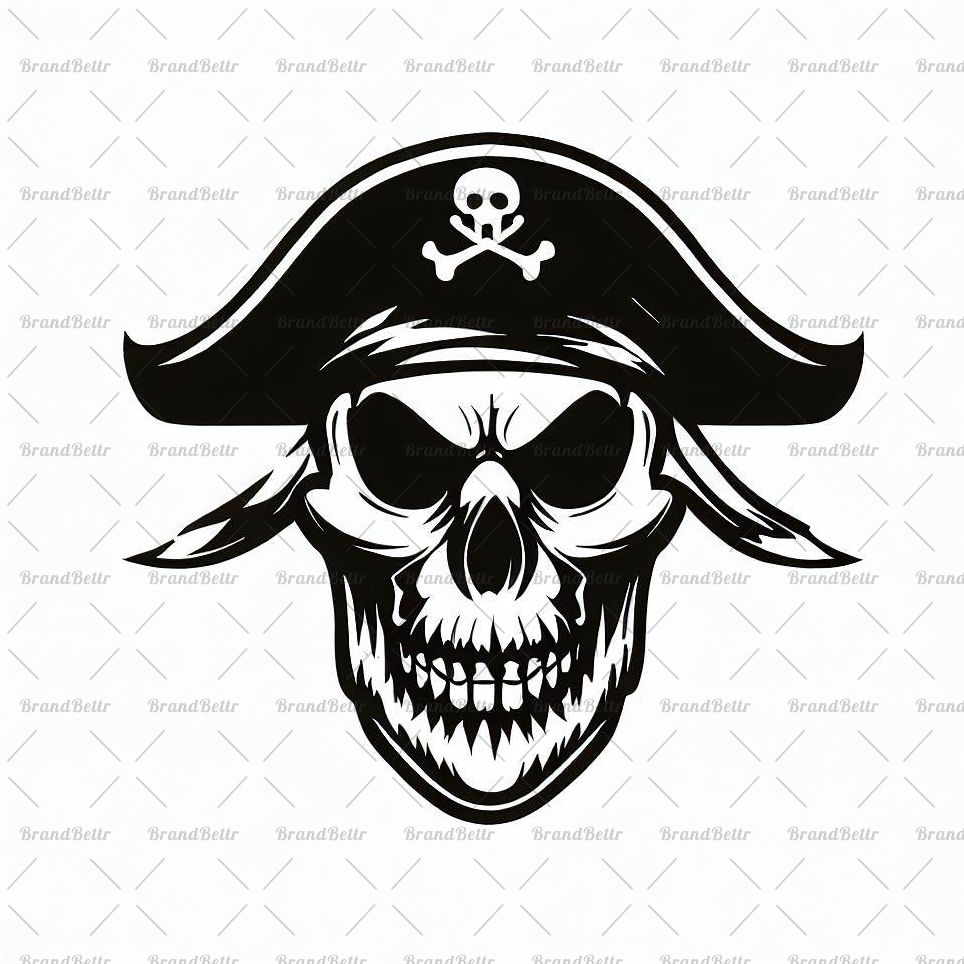 Piratenschädel und gekreuzte Knochen